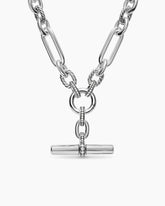 Lexington Chain Necklace in Sterling Silver with Diamonds, 9.8mm